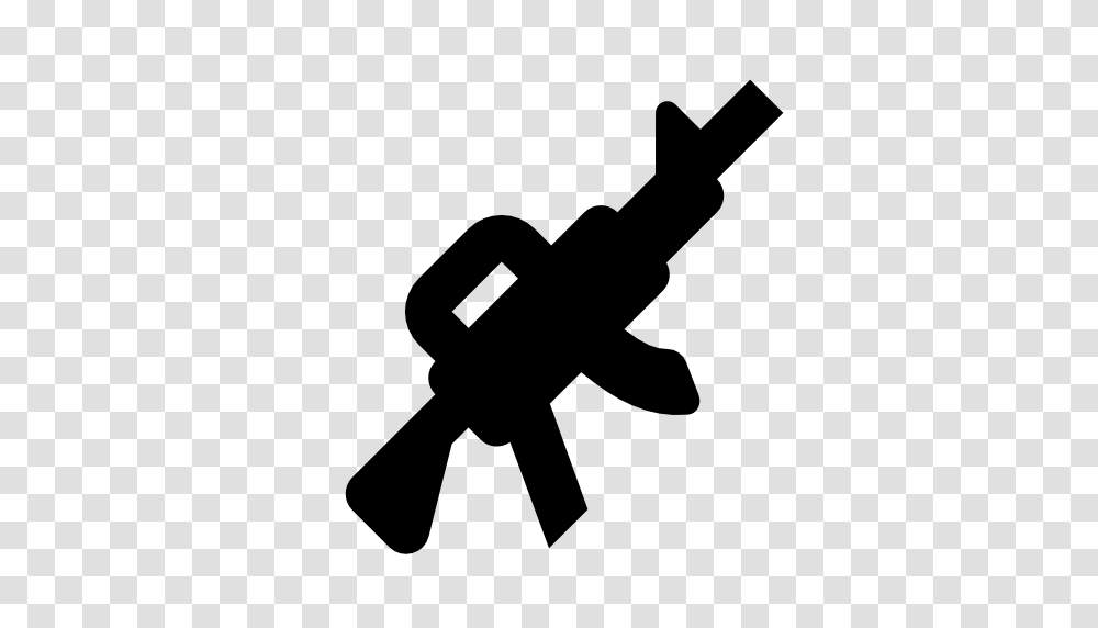 Assault Rifle Clipart Small, Tool, Silhouette, Person, Human Transparent Png