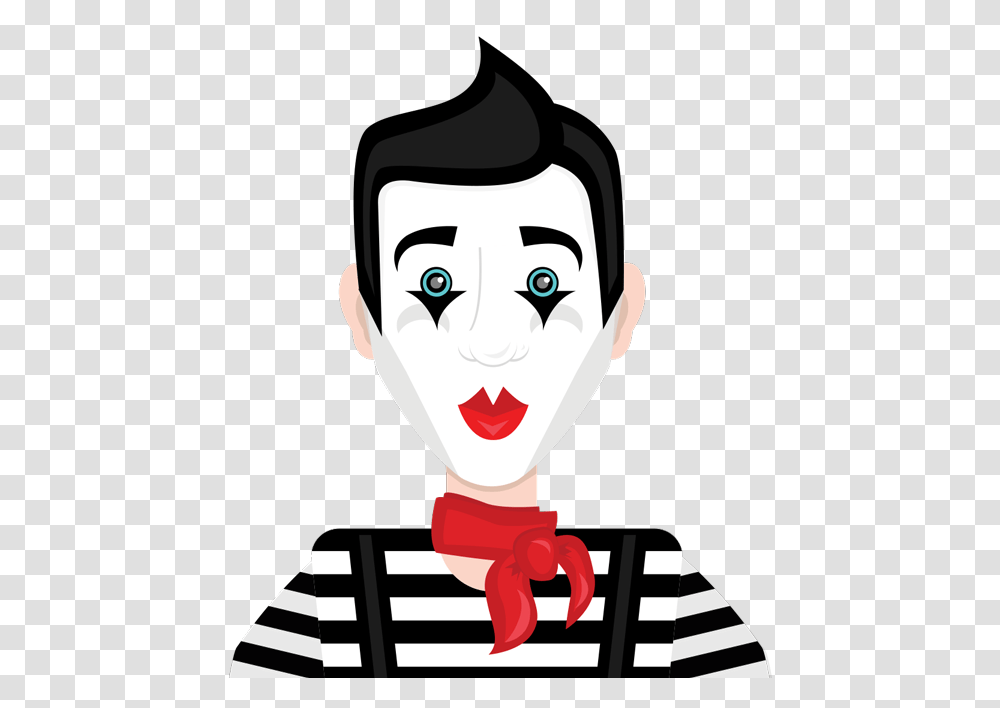 Assorted Illustrations Gina Amsellem, Performer, Mime, Clown, Face Transparent Png
