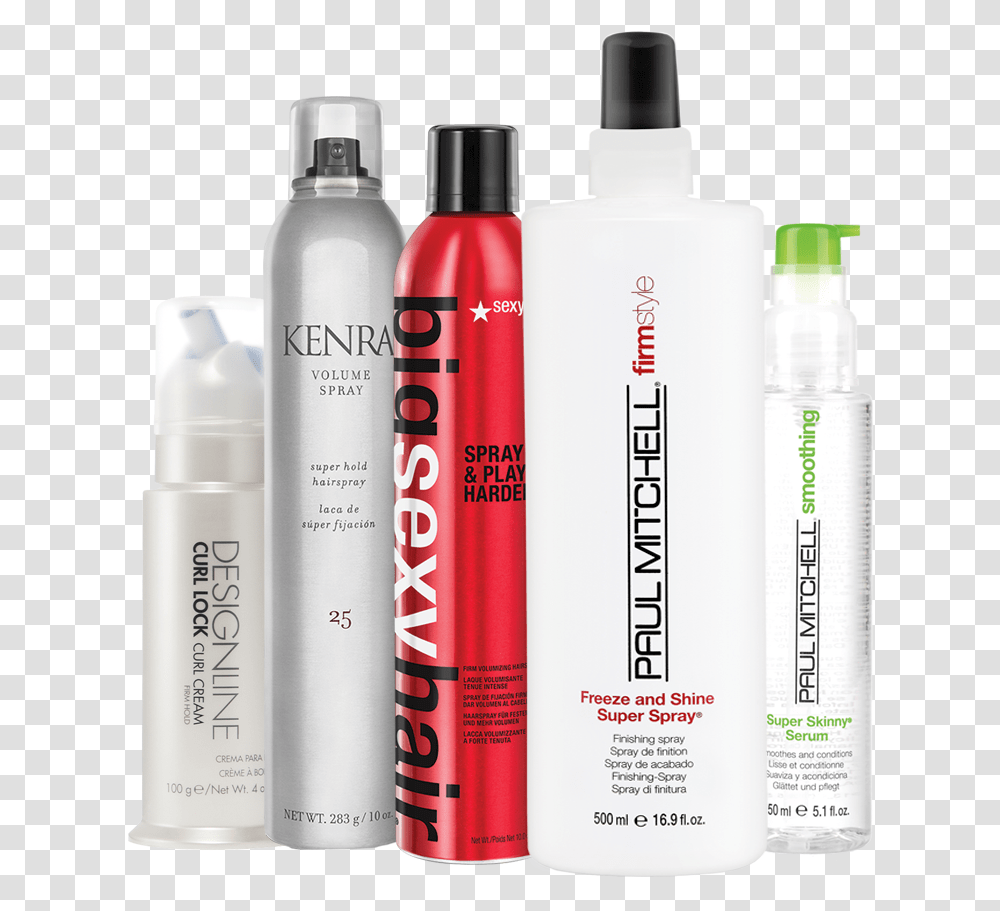 Assortment Of Professional Styling Products, Aluminium, Tin, Can, Spray Can Transparent Png