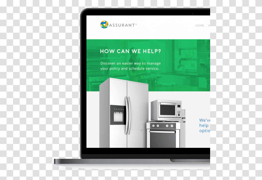 Assurant Self Service Portal On Desktop Computer, Appliance, Microwave, Oven, Refrigerator Transparent Png