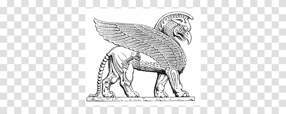 Assyrian Art, Bird, Animal, Drawing Transparent Png