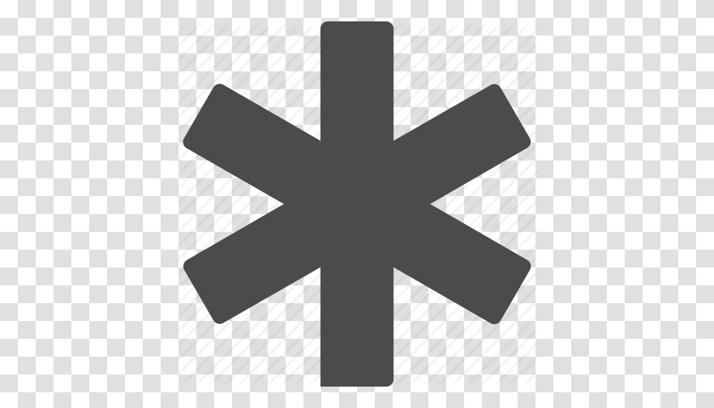 Asterisk Star Icon, Cross, Emblem, Silhouette Transparent Png
