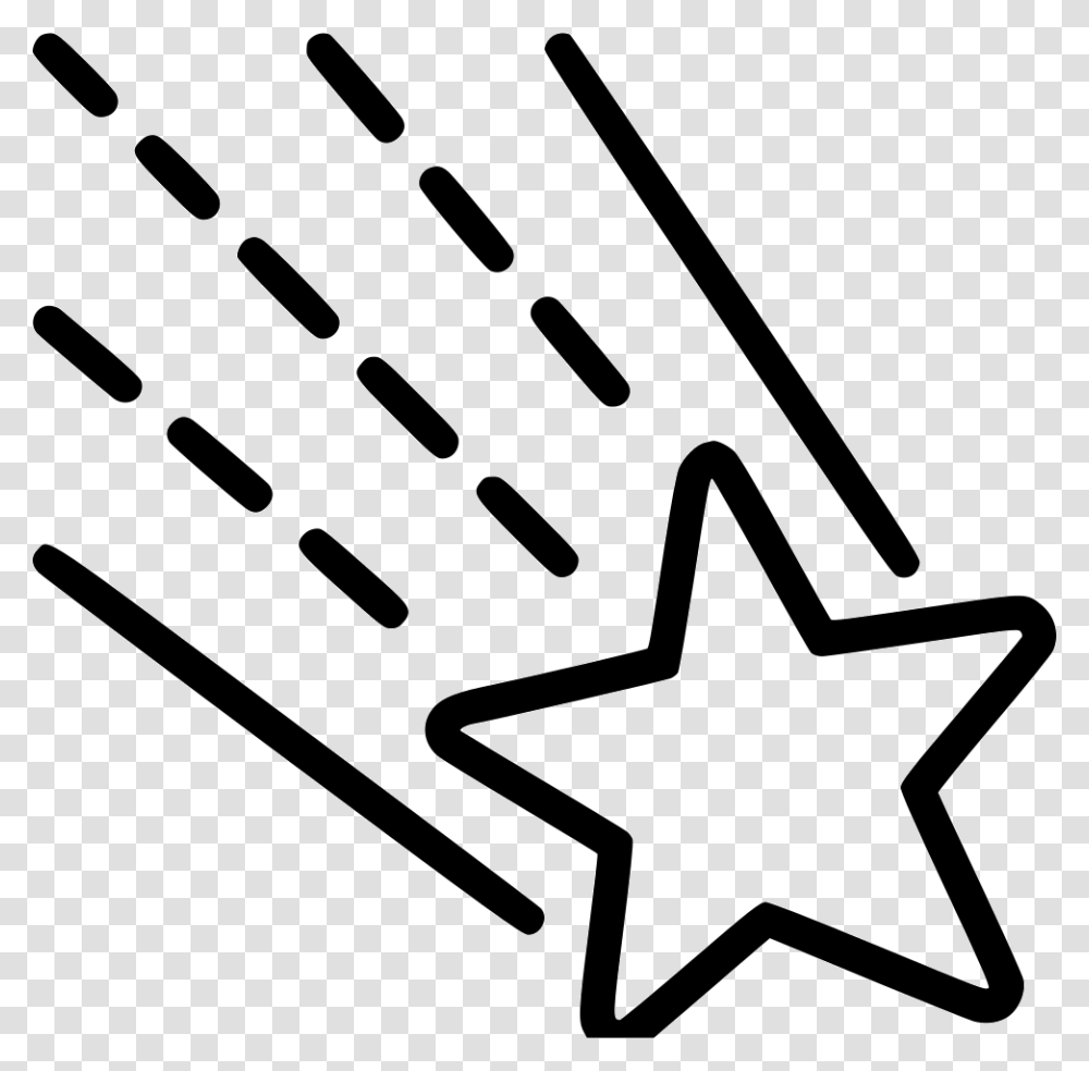 Asteroid Comet Clip Art Black And White, Star Symbol, Baseball Bat, Team Sport Transparent Png