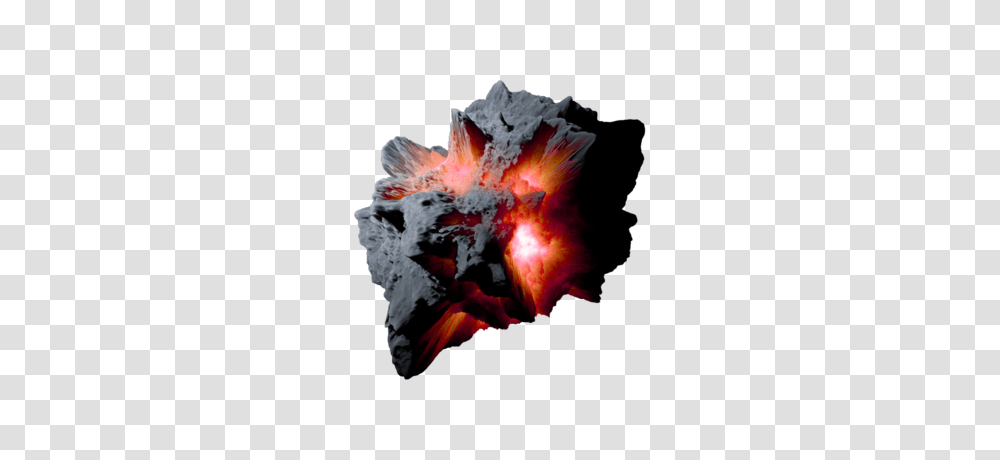 Asteroid Meteor Orangered Transp Space Stock, Mountain, Outdoors, Nature, Bonfire Transparent Png