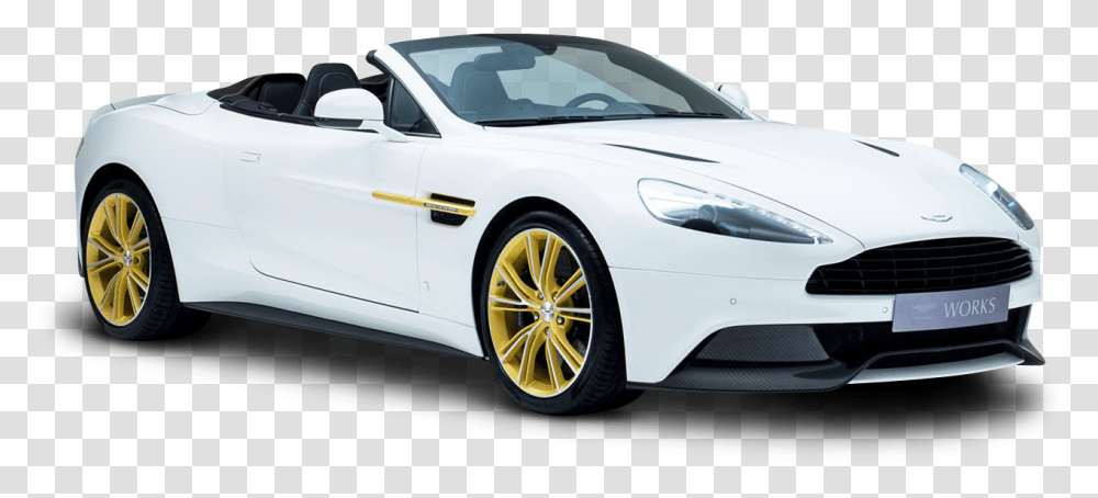 Aston Martin White Car Image Aston Martin Car, Vehicle, Transportation, Convertible, Spoke Transparent Png