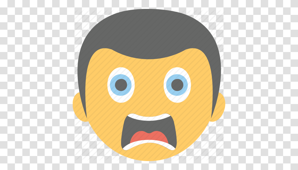 Astonished Face Boy Emoji Shocked Surprised Wondering Icon, Label, Tape, Animal Transparent Png