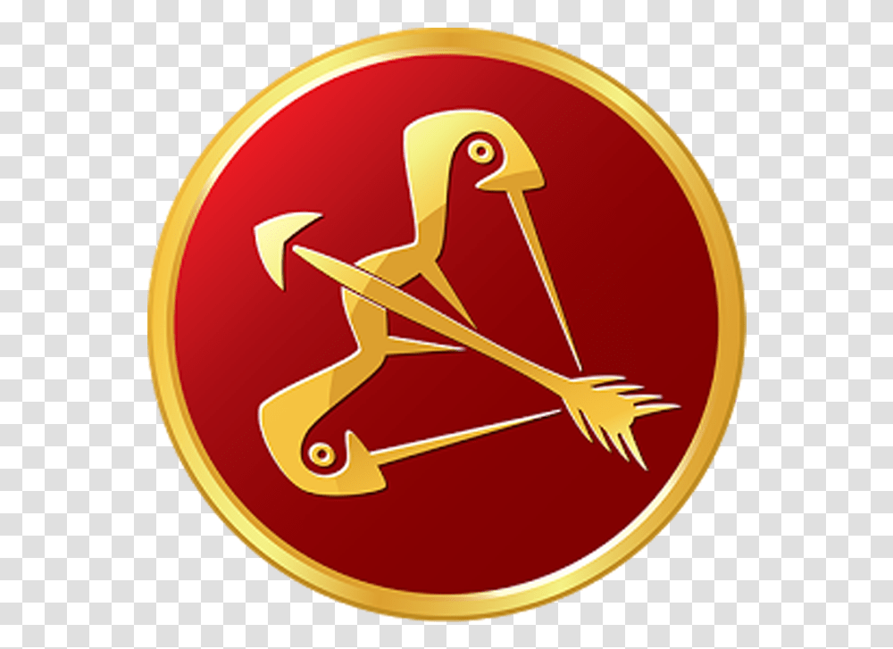Astrological Sign Download Sagittarius Red Zodiac Sign, Emblem, Logo, Trademark Transparent Png