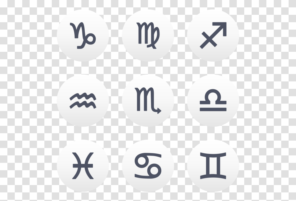 Astrology Zodiac Signs Icons, Number, Rug Transparent Png