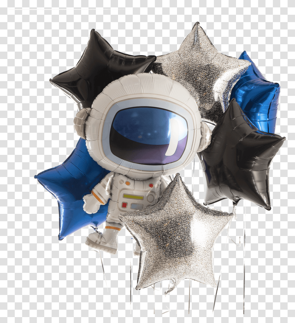 Astronaut And Star Foil Balloon Bouquet Balloon, Person, Human Transparent Png