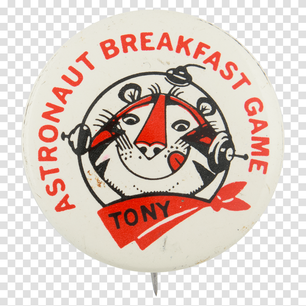 Astronaut Breakfast Game White Advertising Button Museum Emblem, Logo, Trademark, Label Transparent Png