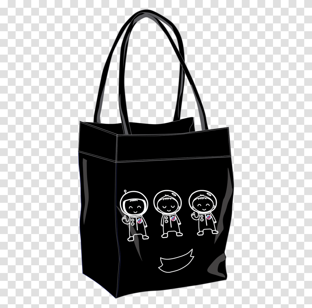 Astronaut Clipart Black And White Tote Bag, Handbag, Accessories, Accessory, Purse Transparent Png