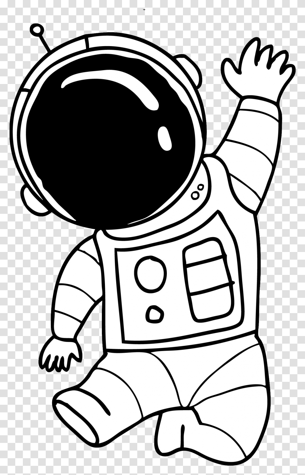 Astronaut Clipart Black And White Transparent Png