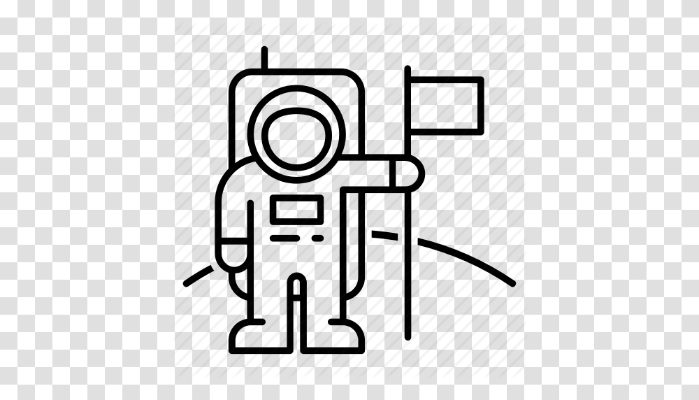 Astronaut Colonization Cosmonaut Explorer Flag Moon Landing, Plan, Plot, Diagram Transparent Png