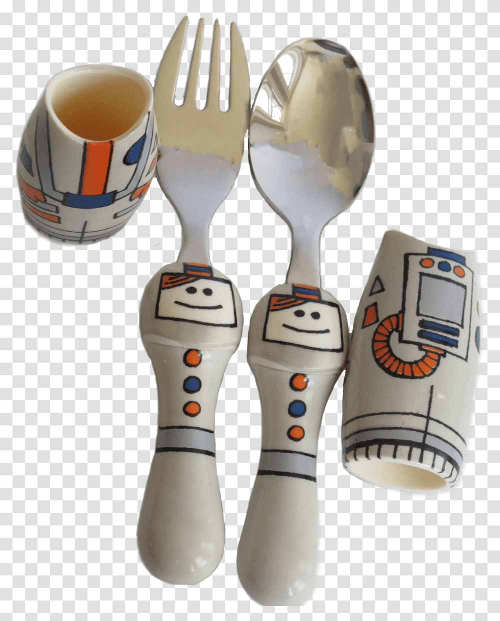 Astronaut Fork Amp Spoon Set Wooden Spoon, Cutlery Transparent Png
