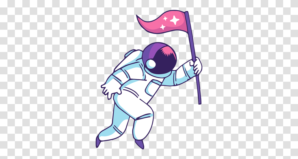 Astronaut Holding Flag Cartoon & Svg Animated Astronaut Cartoon Transparent Png