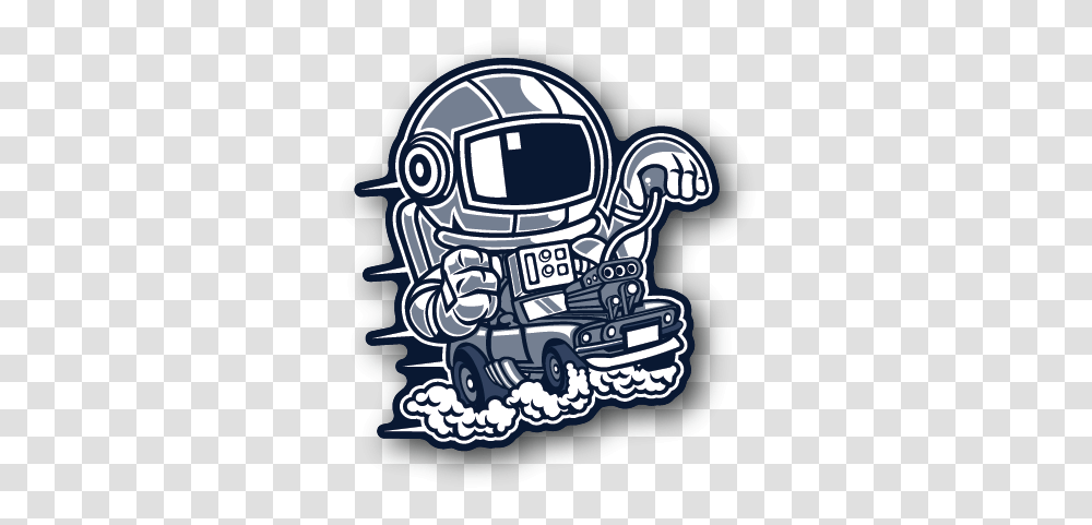Astronaut Hot Rod Racer StickerData Rimg Lazy Astronaut, Label, Doodle Transparent Png