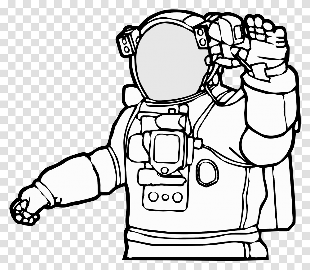 Astronaut Image Space Suit Nasa Drawing, Hand Transparent Png
