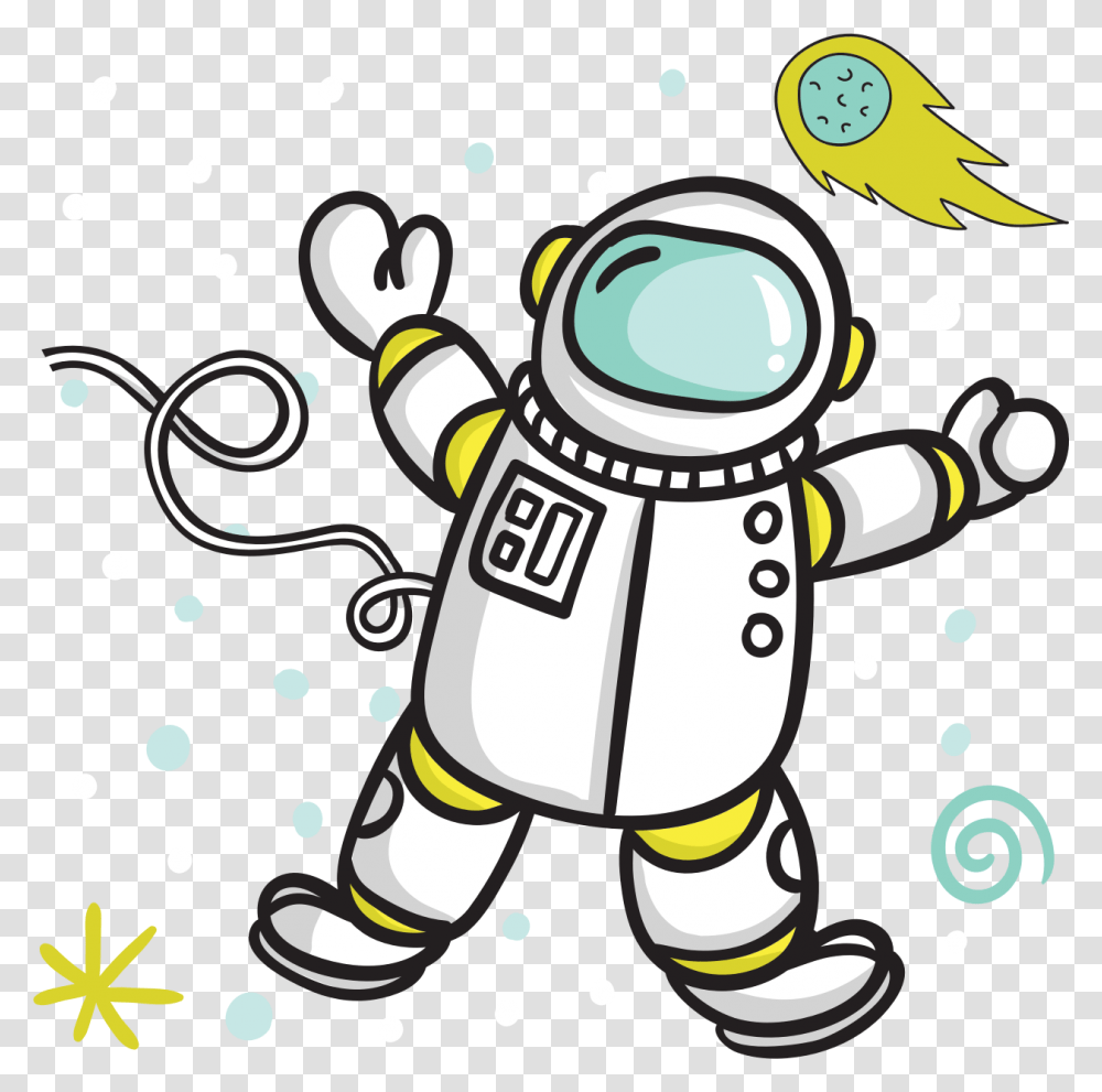 Astronaut In Space Free Svg Astronaut Clipart Background, Bird, Animal, Doodle, Drawing Transparent Png