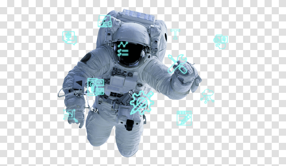 Astronaut In Space, Helmet, Apparel, Person Transparent Png