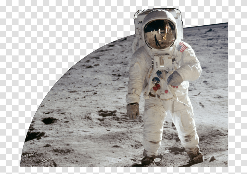 Astronaut In Space Speedmaster Moonwatch Buzz Aldrin, Person, Human, Helmet, Clothing Transparent Png