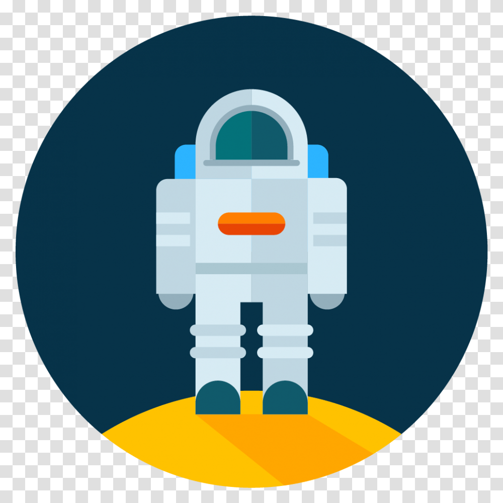Astronaut Moon Icon Vector Icon Full Size Download Astronaut Space Icon, Security Transparent Png