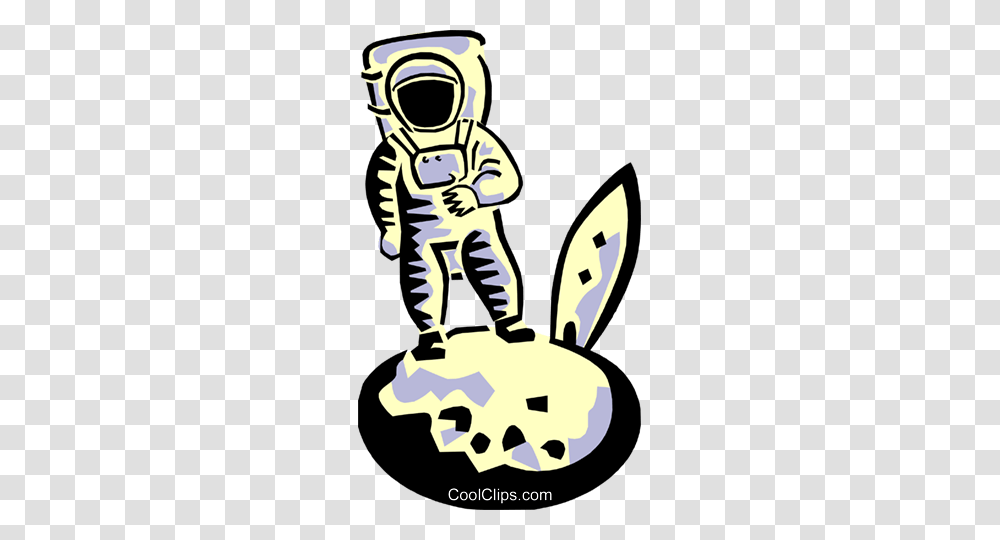 Astronaut On The Moon Royalty Free Vector Clip Art Illustration Transparent Png