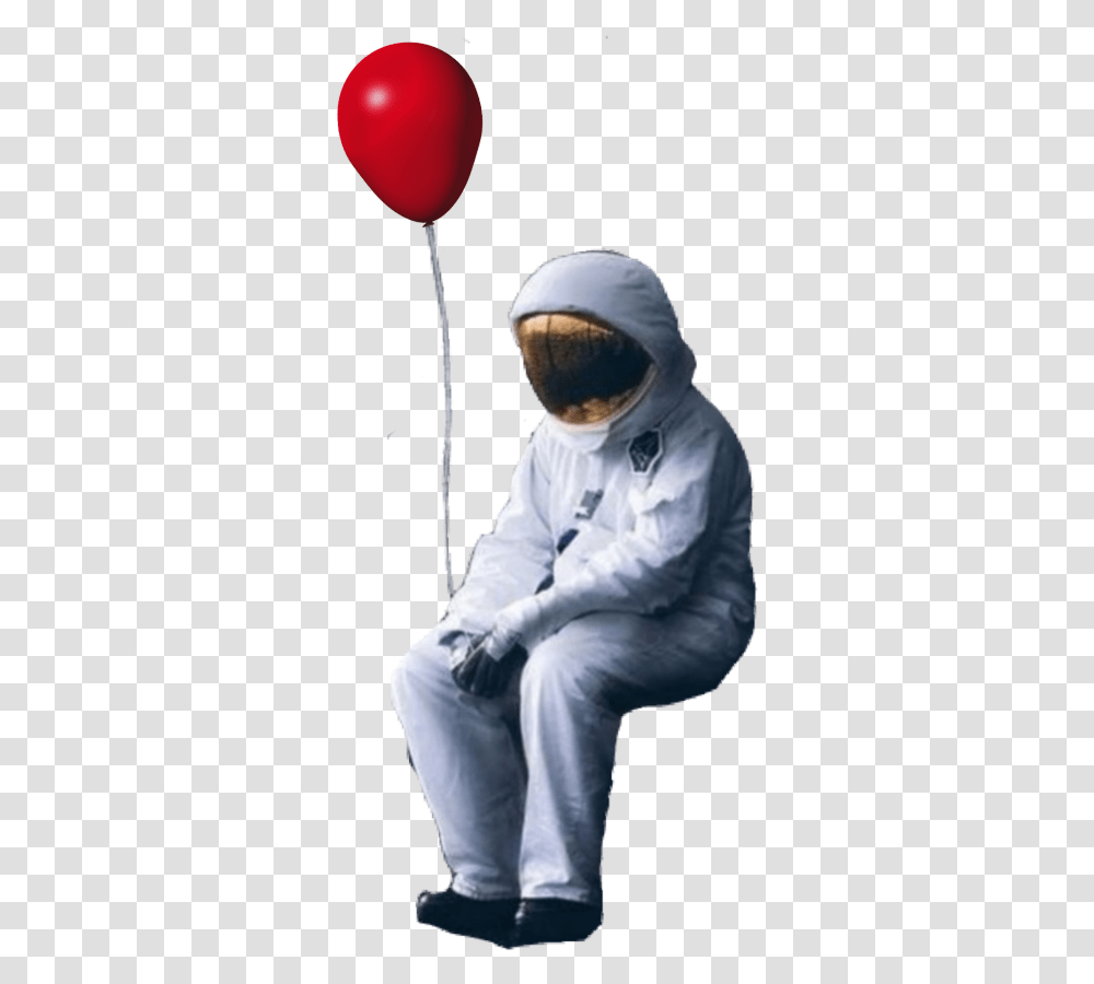 Astronaut Red Balloon Redballoon Sitting Dream Astronaut Sitting With A Red Balloon, Person, Human, Sport, Sports Transparent Png