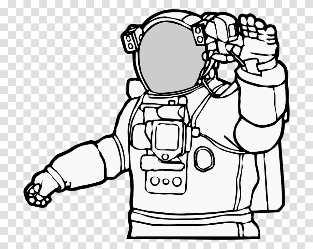 Astronaut Space Suit Nasa Drawing, Hand Transparent Png