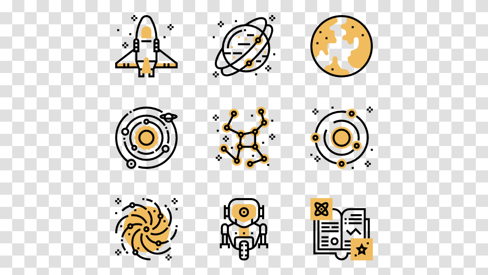 Astronautics Technology Economy Icons, Number, Alphabet Transparent Png