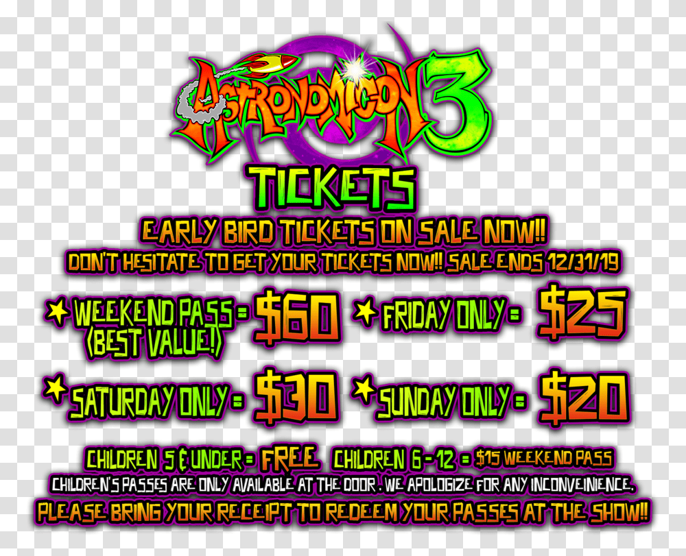 Astronomicon 3 Ticket, Flyer, Poster, Paper, Advertisement Transparent Png