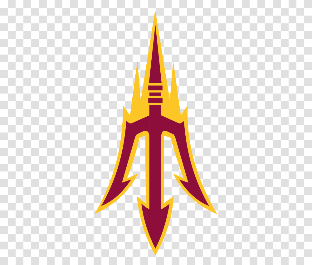 Asu Logo Flipped Arizona State Sun Devils Logo, Weapon, Weaponry, Emblem Transparent Png