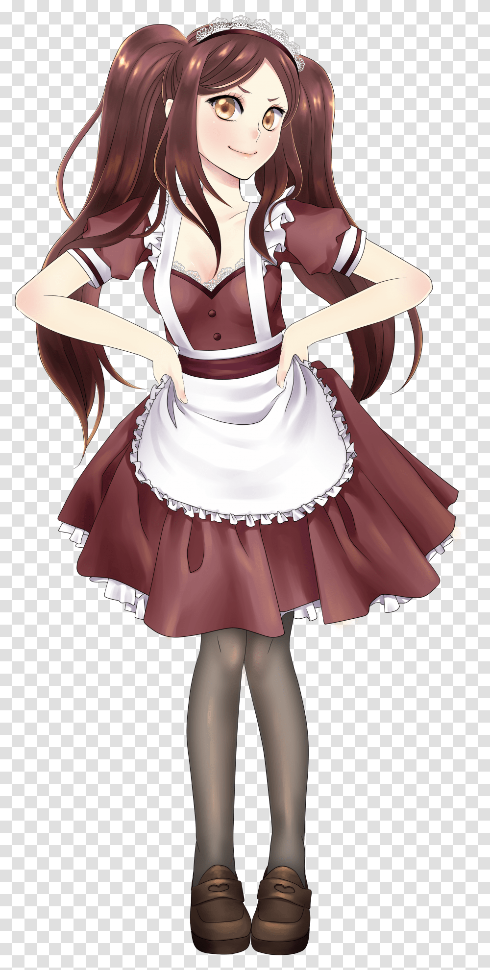 Asuka The Anime And Japanexpo In Dsseldorf Anime Girl Maid Brown Hair,  Transparent Png