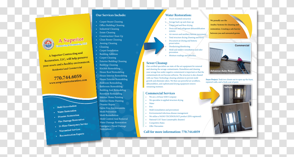 Asuperiortrifoldlarge Mold Remediation Service Trifold Brochure, Flyer, Poster, Paper, Advertisement Transparent Png