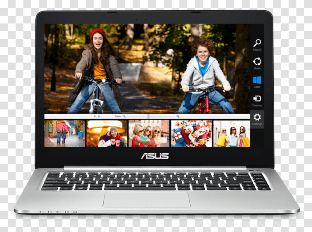 Asus K401 Ultra Slim Full Hd Laptop Review Asus, Pc, Computer, Electronics, Person Transparent Png