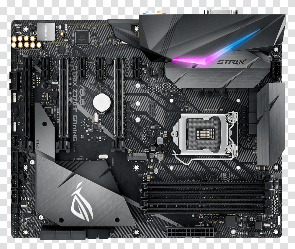 Asus Rog Strix Z370 F Gaming Review, Electronics, Computer, Hardware, Electronic Chip Transparent Png