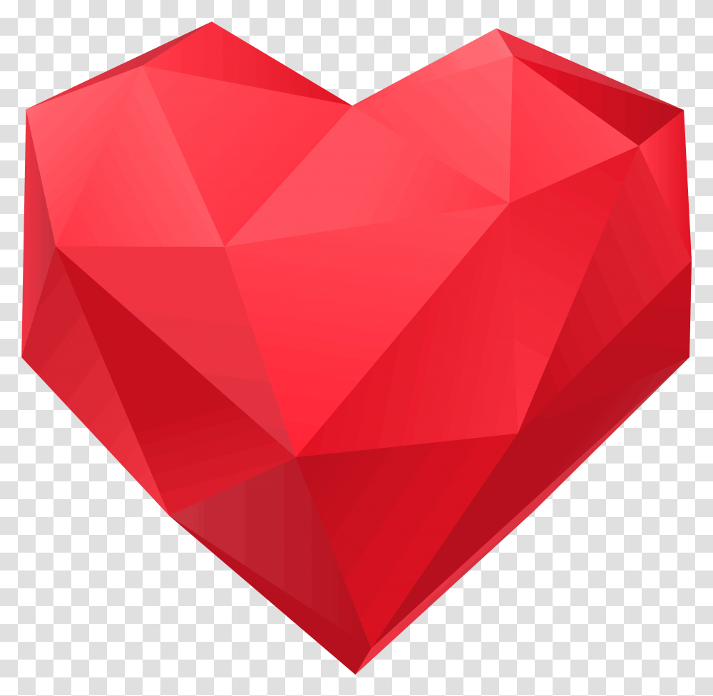 Asymmetrical Heart Clipart Origami, Gemstone, Jewelry, Accessories, Accessory Transparent Png