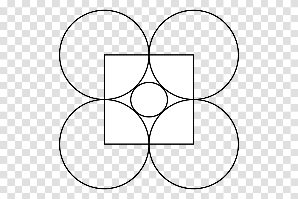 At Each Corner Of The Square We Place A Circle Of Radius Circle, Pattern, Ornament, Number Transparent Png