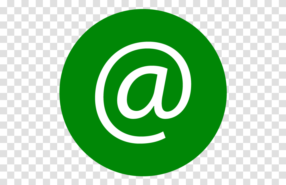 At Sign Email Icon, Green, Logo, Trademark Transparent Png