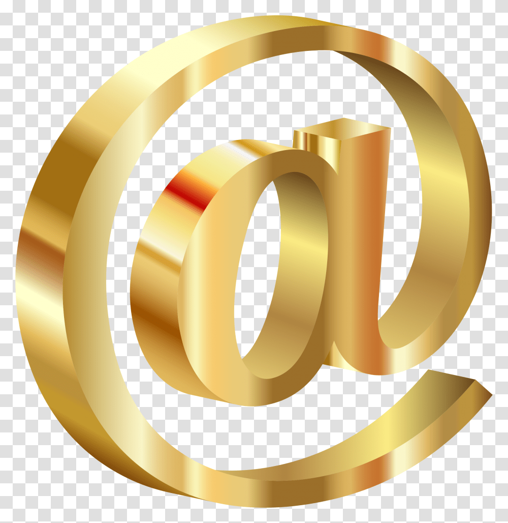 At Sign, Tape, Gold, Trophy Transparent Png