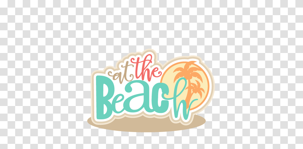 At The Beach Title For Scrapbooking Silhouette Cut, Food, Label, Alphabet Transparent Png