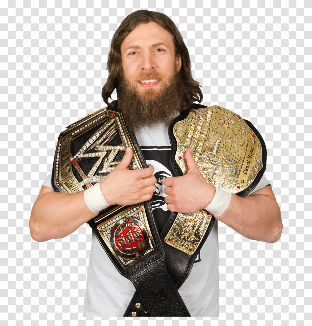 At The Height Of Their Popularity Daniel Bryan Wwe Champion 2014, Person, Human, Face, Gold Transparent Png