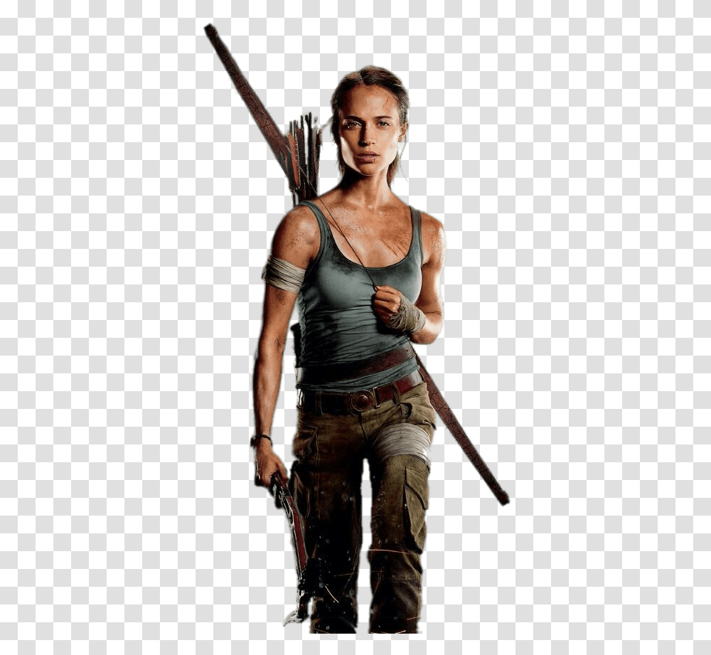 At The Movies Lara Croft Alicia Vikander Tomb Raider, Person, Human, Female Transparent Png