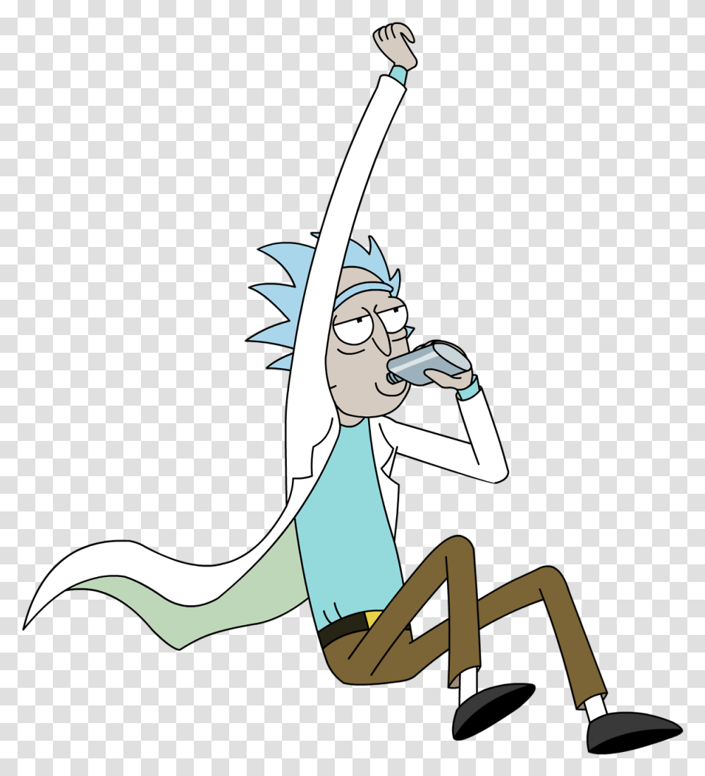 At The Movies Rick Y Morty, Person, Kneeling, Duel Transparent Png
