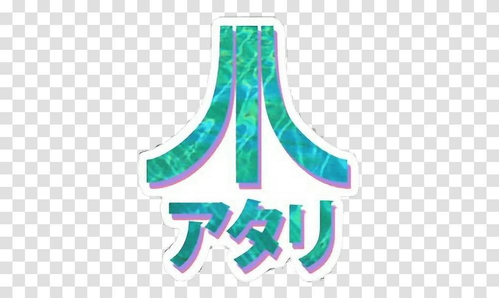 Atari Japan Vaporwave Vaporwave Japanese Text, Alphabet, Apparel, Number Transparent Png