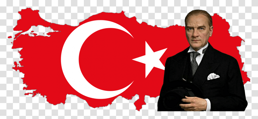 Ataturk Turkey Wallpaper By Tulparturkartist Turkey Flag, Person, Tie, Suit Transparent Png