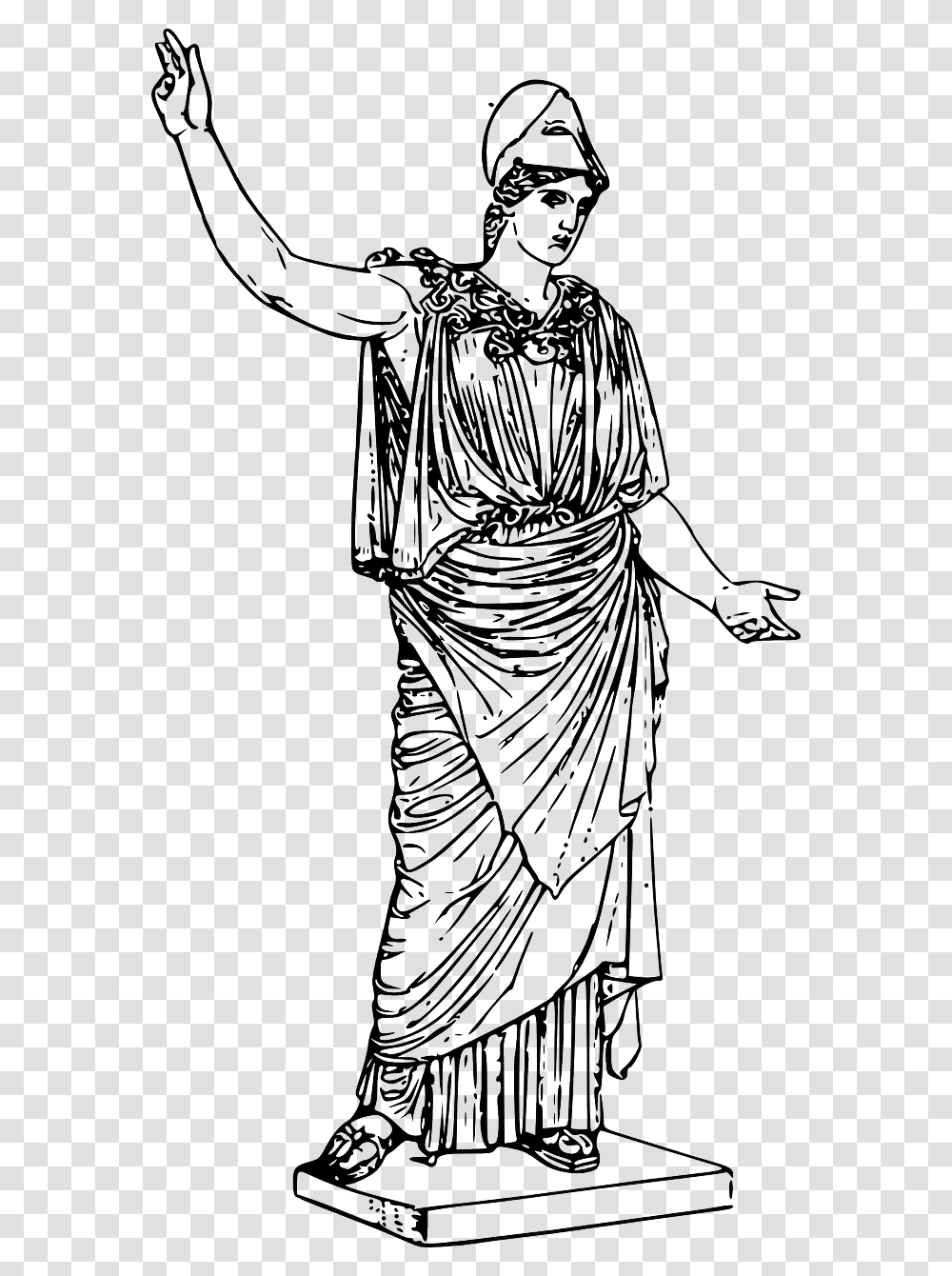 Athena Minerva Ancient Free Picture Greek Statue Clipart, Apparel, Person, Human Transparent Png