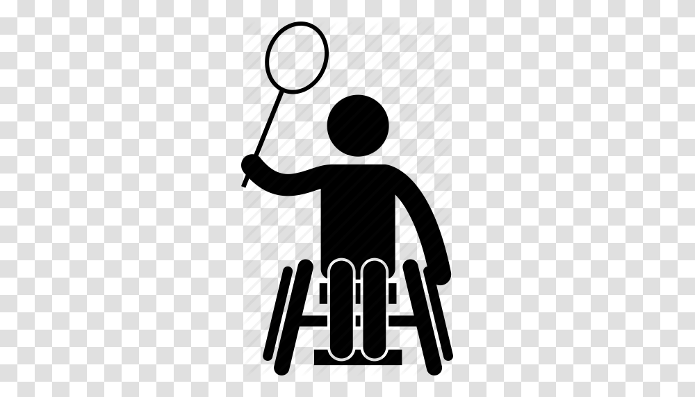 Athlete Badminton Disabled Handicapped Paralympics Sport, Piano, Leisure Activities, Musical Instrument, Silhouette Transparent Png
