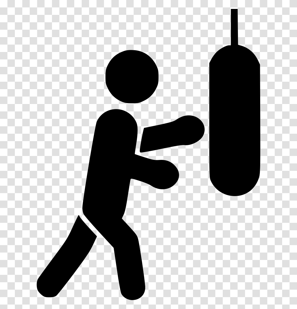 Athlete Boxing Competition Fight Svg Icon Boxing Icon, Person, Human, Silhouette, Stencil Transparent Png