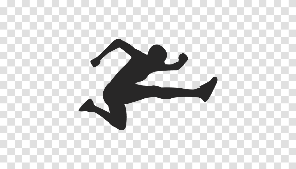 Athlete Jumping Silhouette, Kicking, Person, People, Sport Transparent Png