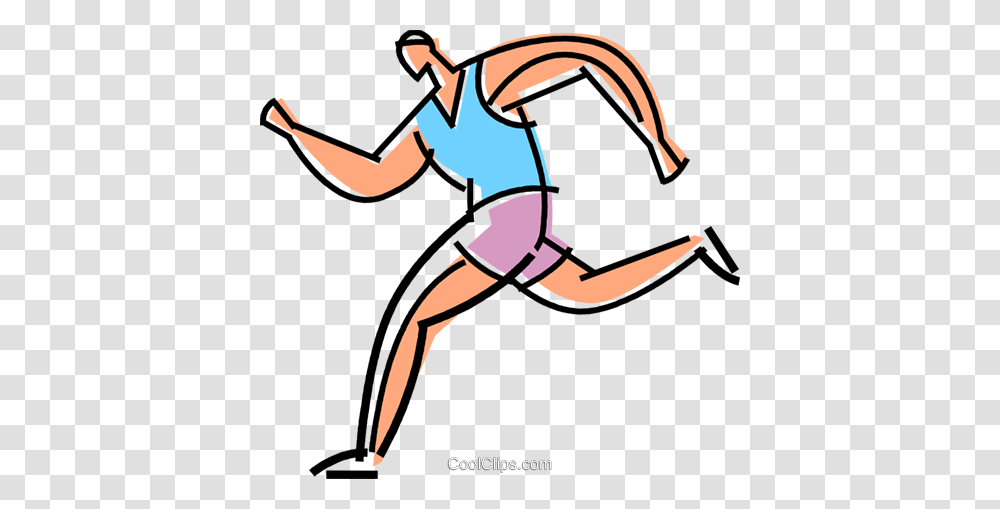 Athlete Running Royalty Free Vector Clip Art Illustration, Bow, Dance, Sport, Leisure Activities Transparent Png